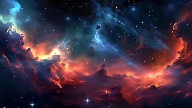 Nebula in space mysterious universe