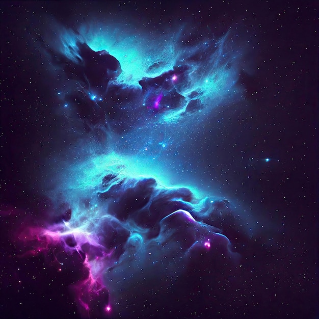 A nebula with a nebula in the center