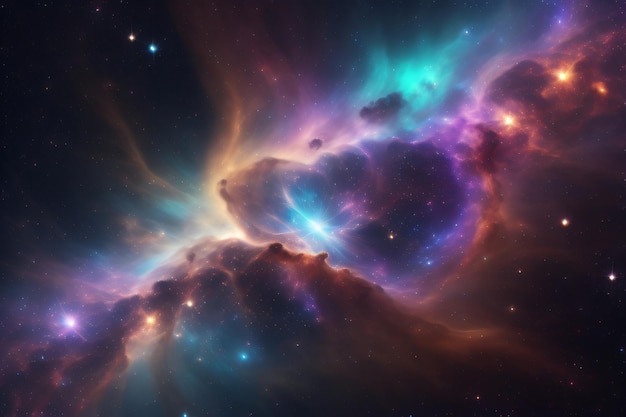 A nebula with a nebula in the center