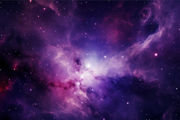 A nebula with a purple nebula