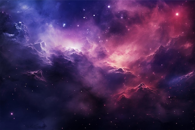 A nebula with a purple nebula