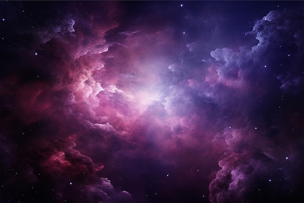 A nebula with a purple nebula