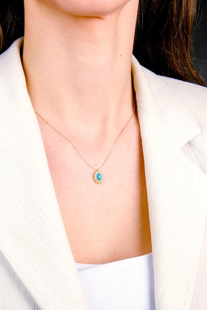 a necklace with a pendant on it