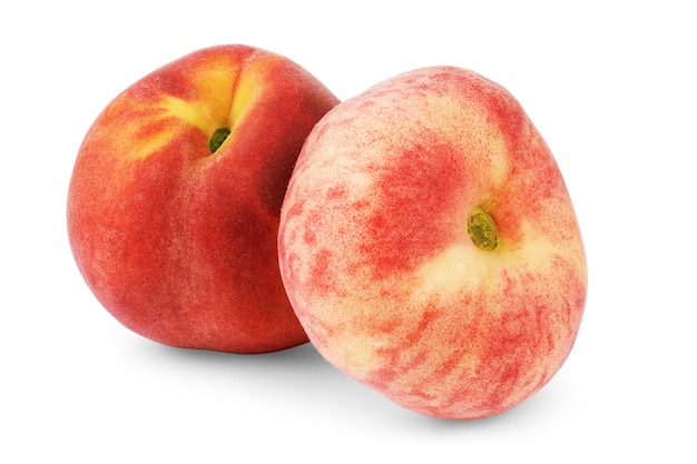 Nectarine fruit isolated on the white background.