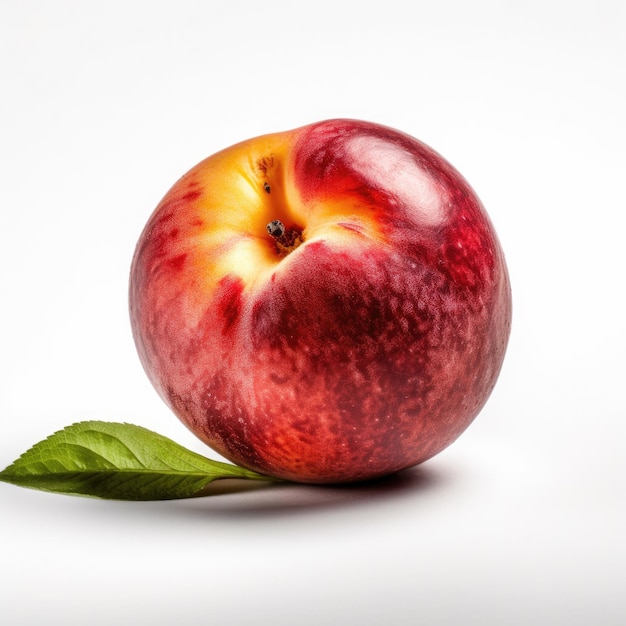 Nectarine fruit isolated on white background