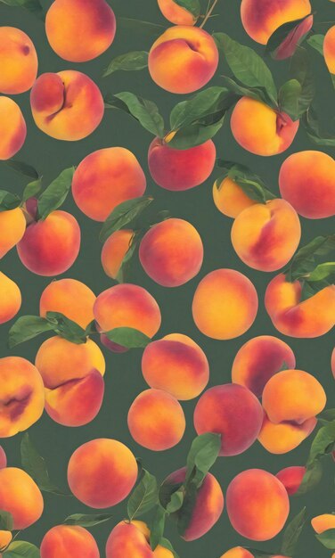 Photo nectarine peach fruits collection