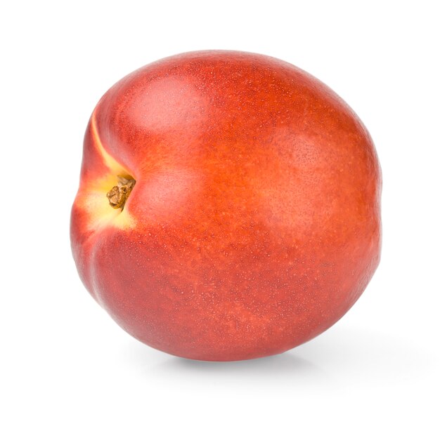 Nectarine on a white background