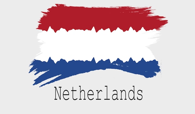 Nederlandse vlag op witte achtergrond