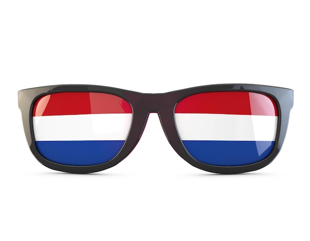 Nederlandse vlag zonnebril 3D-rendering