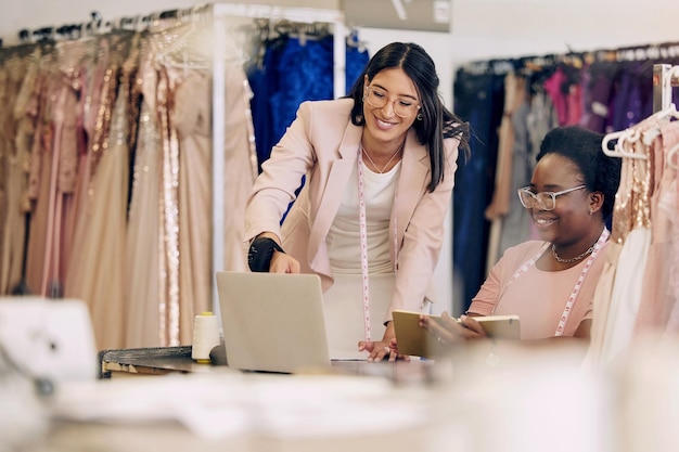 Need something for a special occasion Do not look further than our site Shot of two women working together in a boutique