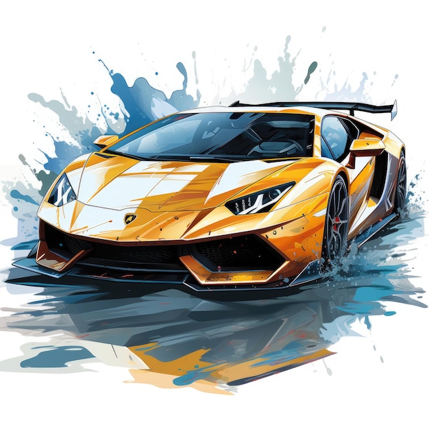 How to Draw a Lamborghini Race Car