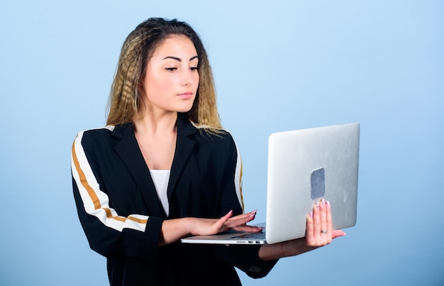 need your advice agile business girl shopping on cyber monday woman work using computer blogging and digital marketing happy student study online new technology in modern life