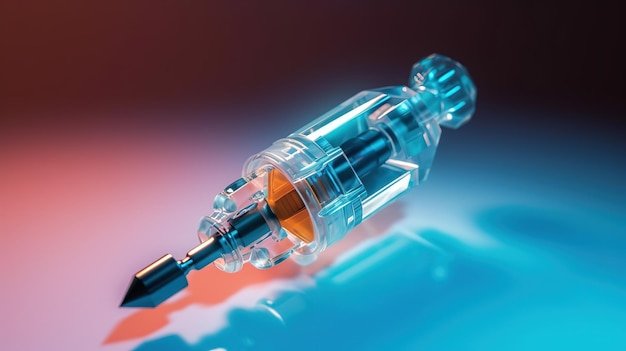 Needle inserted into a vaccine vialGenerative AI