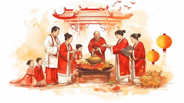 Neem deel aan de rijke traditie van Chinese gunstige rituelen waar symbolische ceremonies en tijdloze p