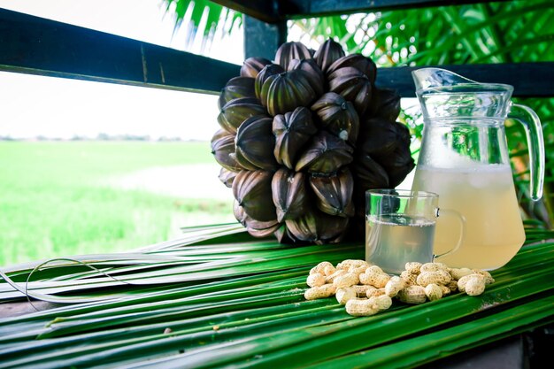 Neera is a sweet juice or sap obtained by tapping the unopened spadix of the coconut palm