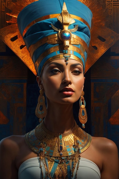 Nefertiti de grote Egyptische koningin