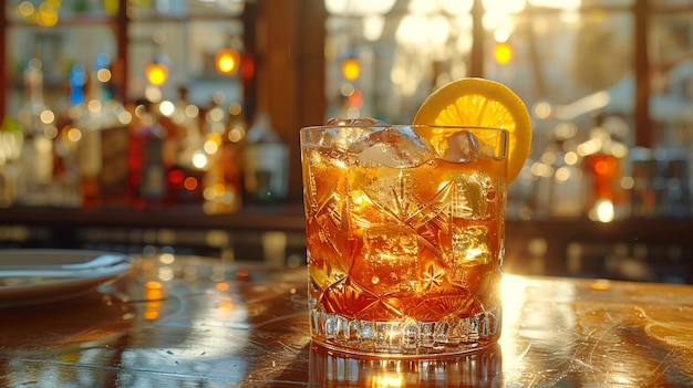 Negroni in een elegant Italiaans café.