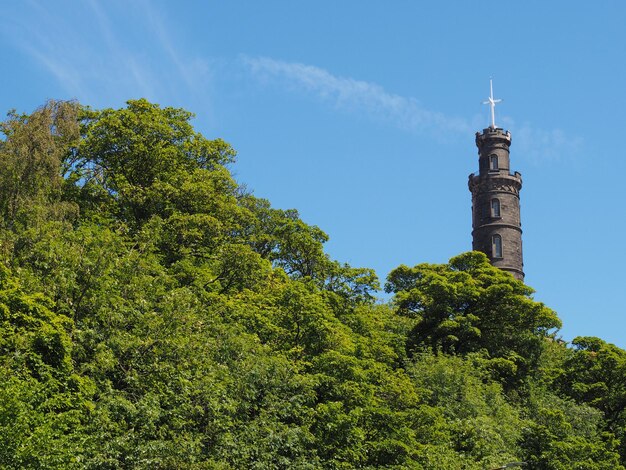 Nelson monument on Calton Hill in Edinburgh