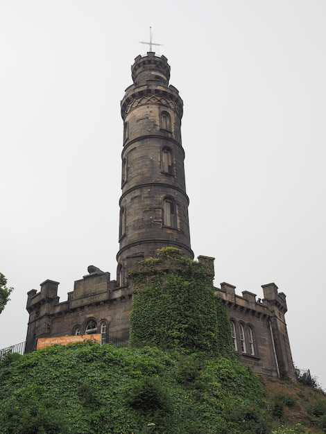 Nelson-monument op Calton Hill in Edinburgh