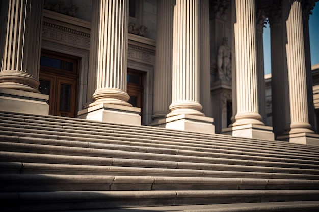 Photo neo classical courthouse facade