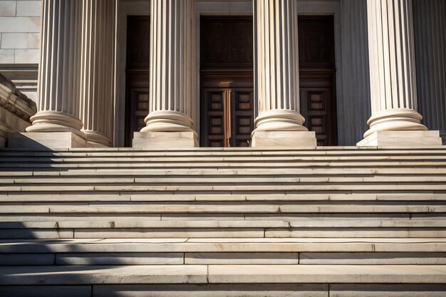 Neo classical courthouse facade