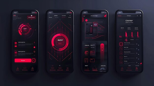 Neo Cryptocurrency Smart Contract Mobile Layout With Red the Creative Idea App Background Designs