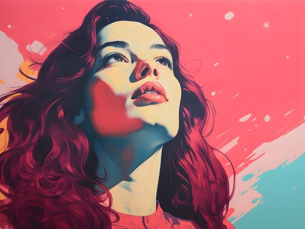 Photo neo pop art of woman