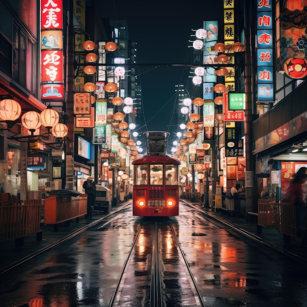 Neo Tokyo HD 8K behang Stock Fotografisch beeld