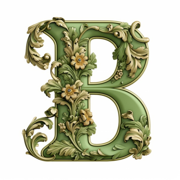 Photo neoclassicism letter b clipart in khaki