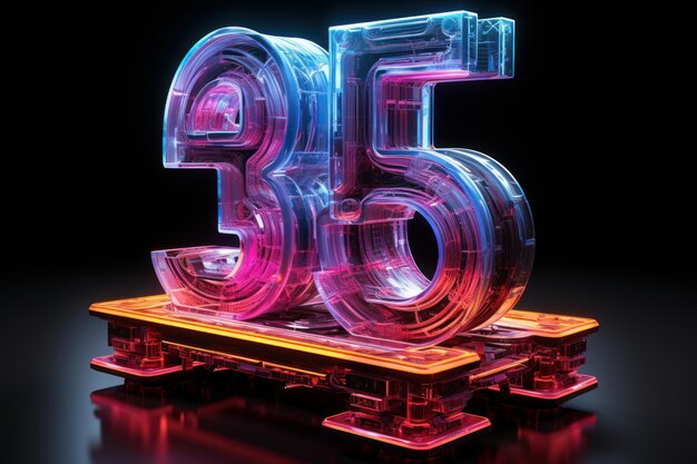 Foto immagine 3d al neon di 3d