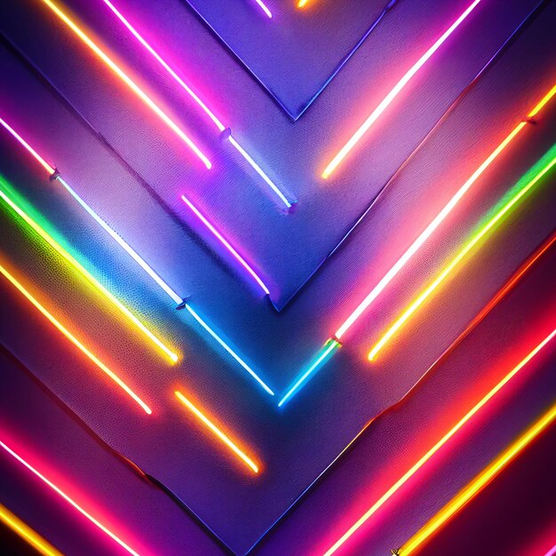 Neon abstract line background