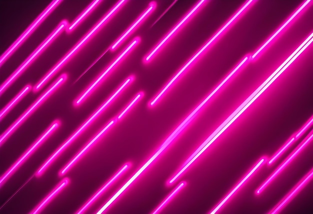 Foto neon abstracte led lijnen op een magenta