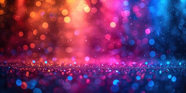 Foto neon abstraction dynamic multicolored bokeh (dynamische veelkleurige bokeh met neonabstractie)