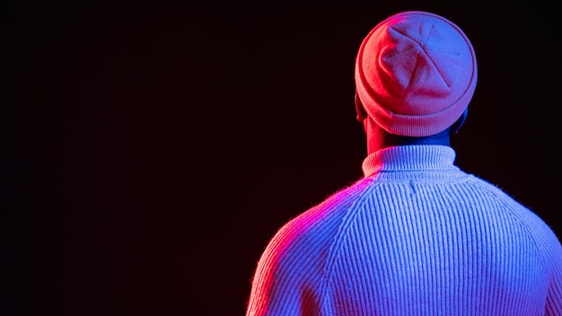 ネオン広告オファーバナー男性ファッション流行の赤い光