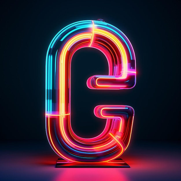 Photo neon alphabet