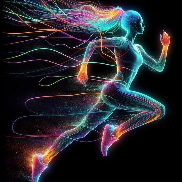 neon art runner