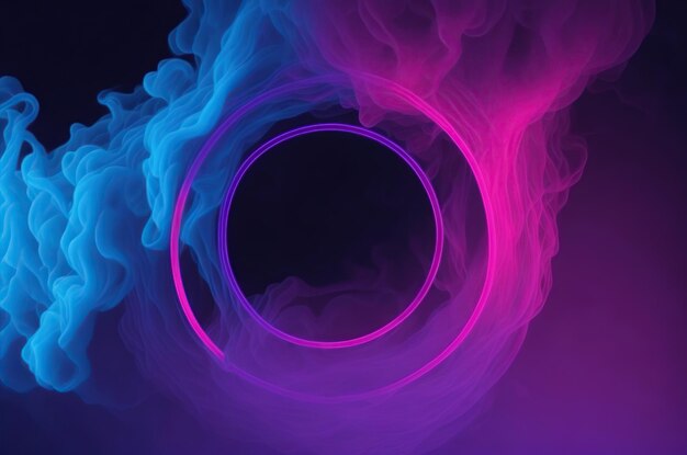 Photo neon background 3d illustration