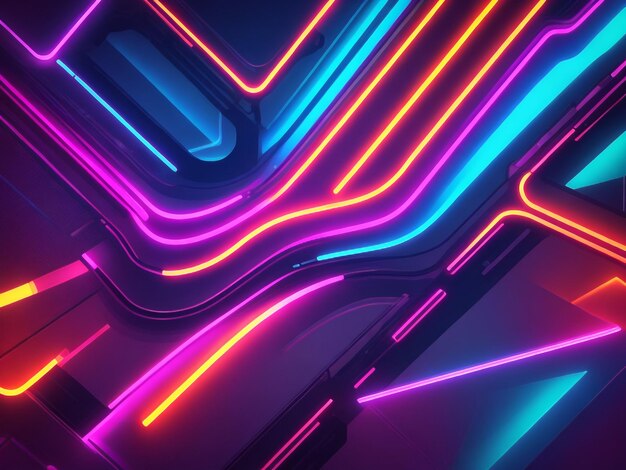 Neon background images collections cute wallpapers ai generated