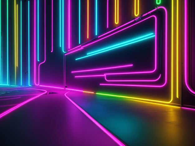 Neon background images collections cute wallpapers ai generated