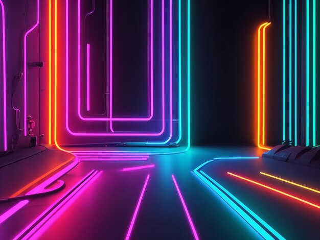 Neon background images collections cute wallpapers ai generated