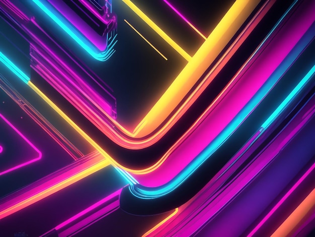 Neon background images collections cute wallpapers ai generated