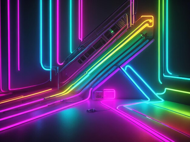 Neon background images collections cute wallpapers ai generated