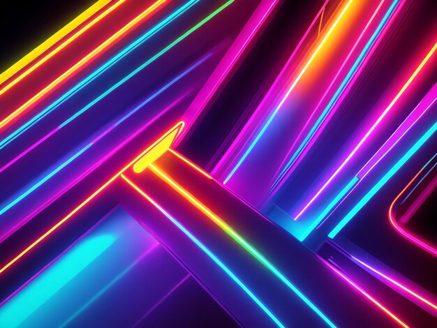 Photo neon background images collections cute wallpapers ai generated