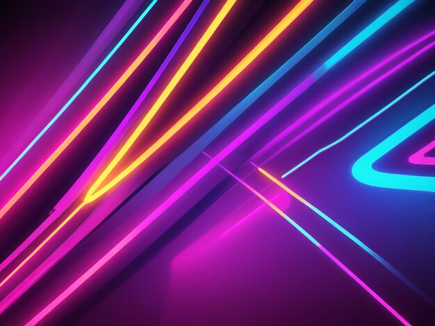 Photo neon background images collections cute wallpapers ai generated