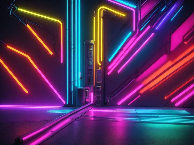 Neon background images collections cute wallpapers ai generated