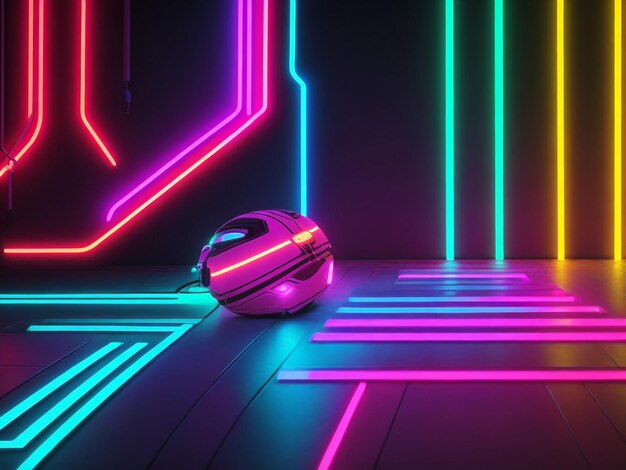 Neon background images collections cute wallpapers ai generated