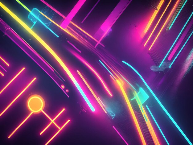 Neon background images collections cute wallpapers ai generated