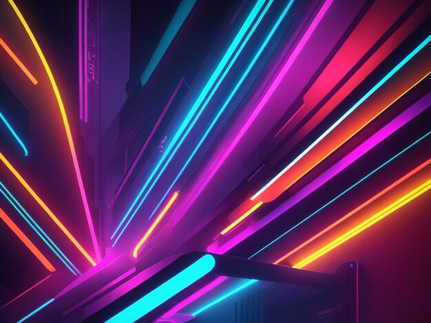 Neon background images collections cute wallpapers ai generated