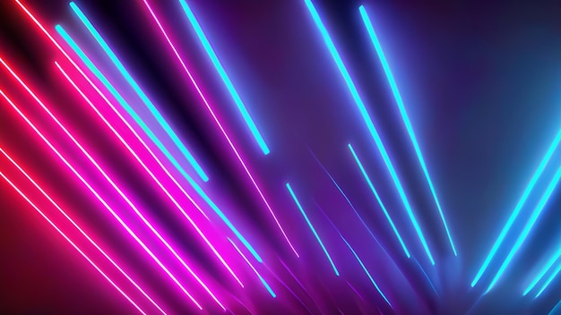 Neon background with glowing multicolored lights abstract stylish cyberpunk background purple blue and red colors