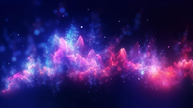 Neon Background with Neon Abstract Art AI generated